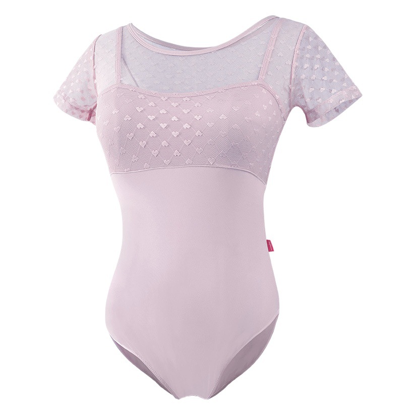 Ropa de baile de ballet de las mujeres de nylon falso de dos piezas de costura de encaje de una pieza ropa de práctica de baile profesor de baile examen de arte corporal ropa de baile