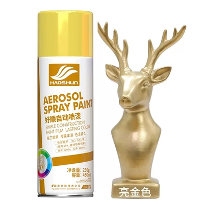 Haoshun gold color self-painting Avtomobil boyası - bright-gold-450mlbottle-spray-paint