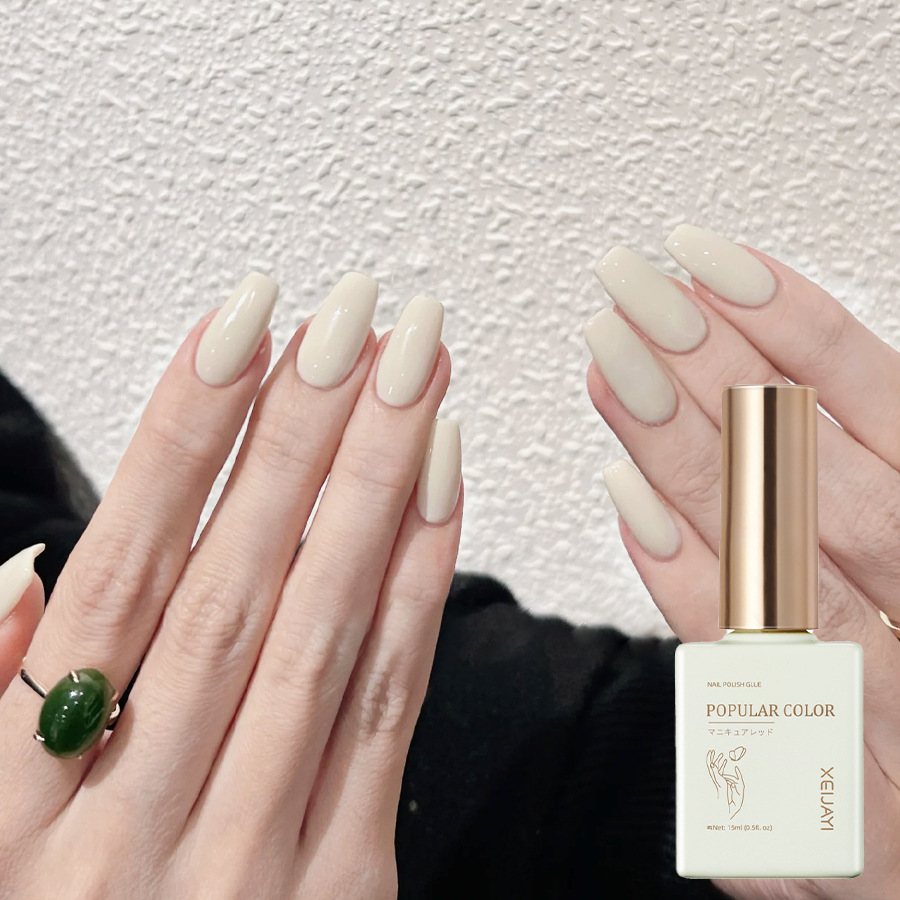 Pure Color new white nail polish glue nude transparent nail polish shop special high-grade nail polish lasting firm Factory wholesale