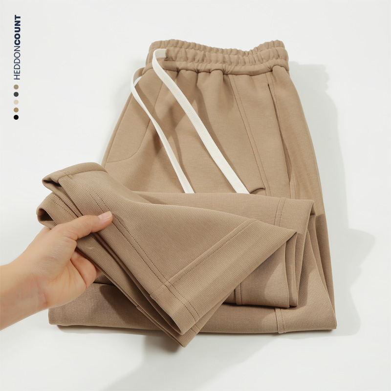 Men's Clothing men's casual pants men's 2024 autumn new black loose wide leg straight pants versatile slim trousers men_voghion.com