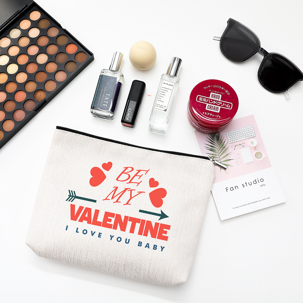 Bolsa de cosméticos simple europea y americana impermeable de algodón y lino bolsa de cremallera bolsa de almacenamiento de joyas cosméticas bolsa de almacenamiento de artículos de tocador bolsa
