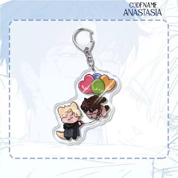 Acrylic Keychain (Codename Anastasia) Double-Sided 6 cm, Cute Character Pendant