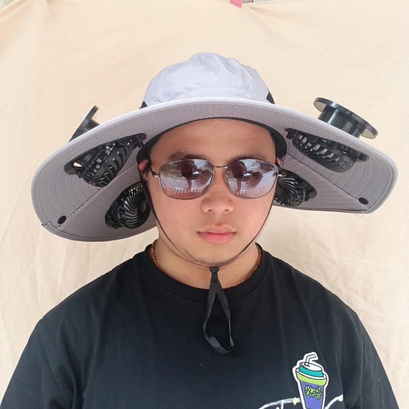 夏ソーラーファンキャップ屋外登山 + USB 充電サンシェード帽子大人の釣り帽子ファン付き日焼け止め帽子|undefined