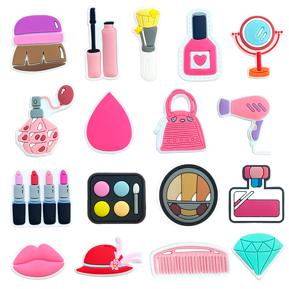 183 juegos de zapatos agujeros accesorios de hebilla de zapatos de flores DIY personalidad pegamento blando Zhibixing accesorios de hebilla desmontables joyas