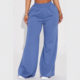 Amazon 2024 autumn and winter cross-border European and American women's leisure sports yoga elastic high waist wide leg loose pants
