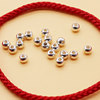 Metal glossy round beads, bracelet, necklace, accessory, wholesale