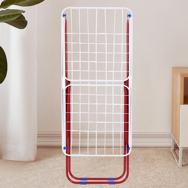 Fábrica personalizada percha de secado de suelo percha de secado plegable percha de secado de acero al carbono móvil percha de secado balcón colcha de secado image 3