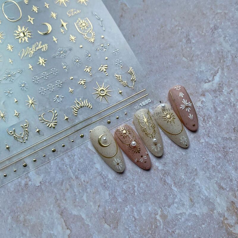 tomoni hot stamping 1880 popular adhesive cute nail art stickers Japanese style 5D nail stickers totem tomoni hot stamping 1880 popular adhesive cute nail art stickers Japanese style 5D nail stickers totem