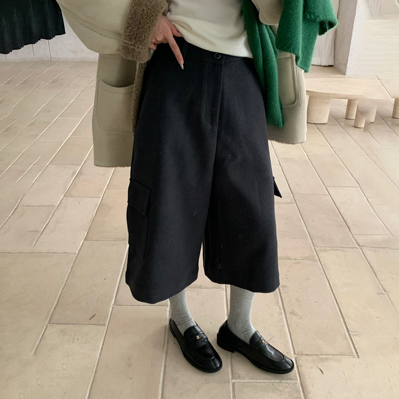 【Special Offer, No Returns or Exchanges】Sunai Korean-Style Retro Versatile Casual High-Waisted Thickened Cropped Cargo Shorts