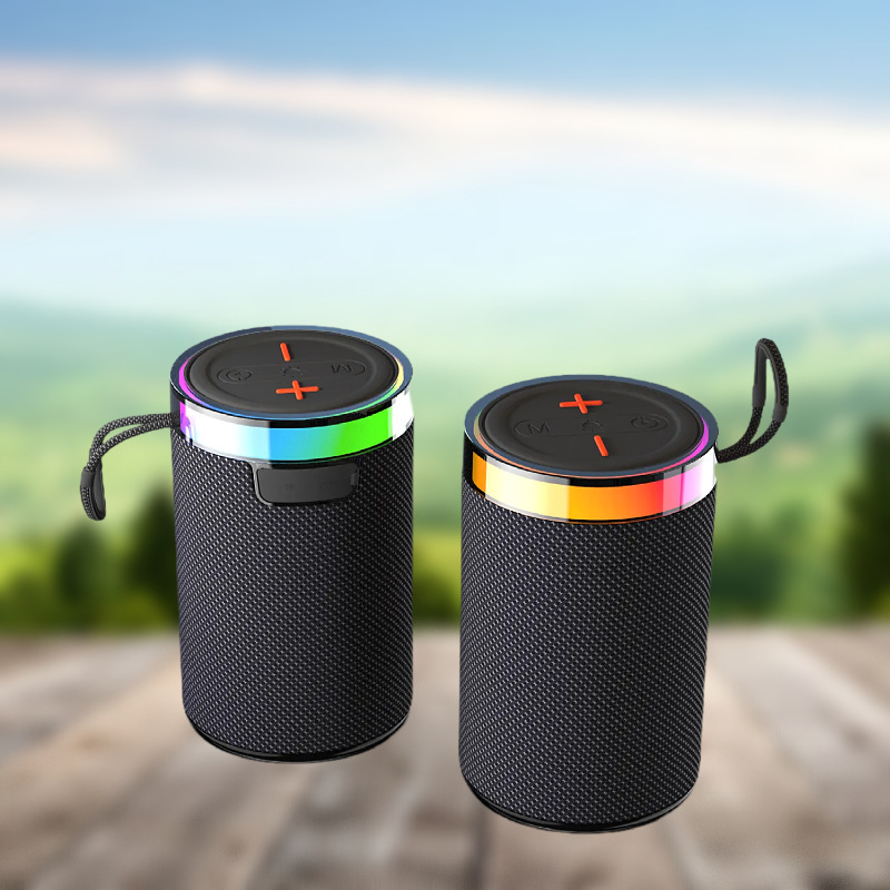卸売クロスボーダー新しいワイヤレス Bluetooth スピーカーミニファブリック rgb ライト屋外ポータブル小型オーディオサブウーファー|undefined