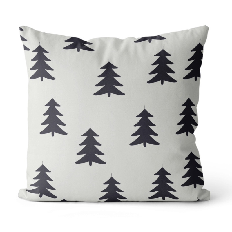 Almohada de estilo Ins simple Almohada de cabecera de viento europea y americana Impresión de sofá Funda de almohada geométrica Cojín de oficina Almohada de cintura