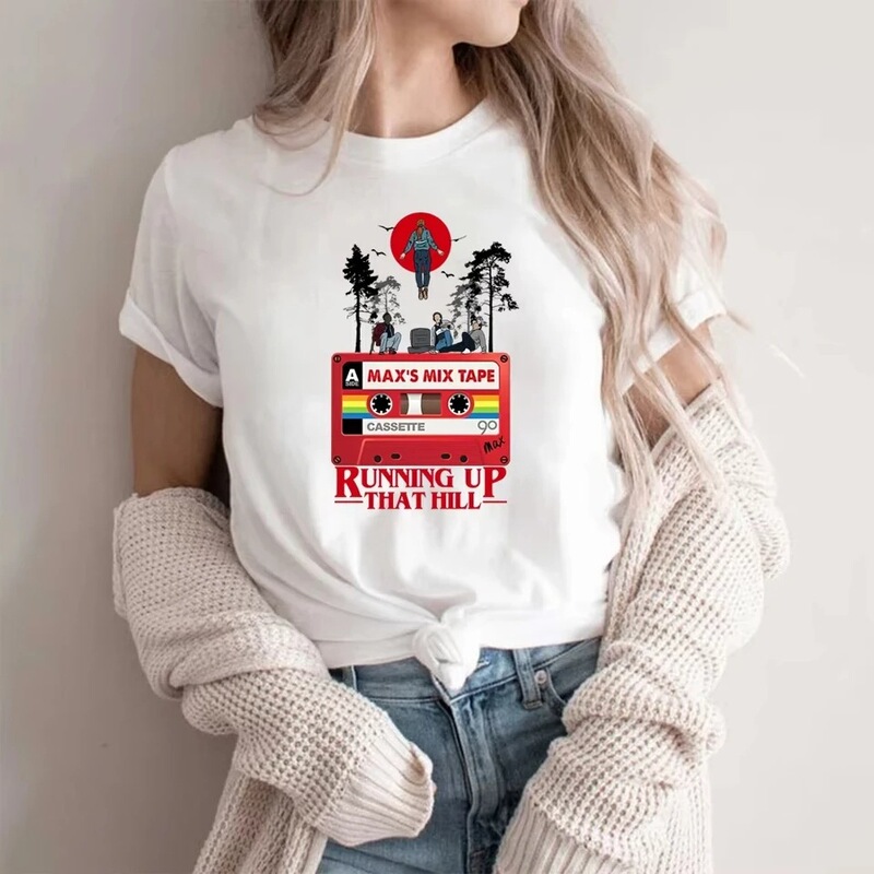 Running up That Hill T-Shirt, Four Strange Things Inspiring T-Shirt, Max's Favorite Song T-Shirt, Casual Streetwear Running up That Hill T-Shirt, Four Strange Things Inspiring T-Shirt, Max's Favorite Song T-Shirt, Casual Streetwear