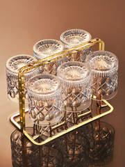 ウイスキーグラス水晶鶏尾洋酒カップブランデーガラス家庭用ビールカップワインセット