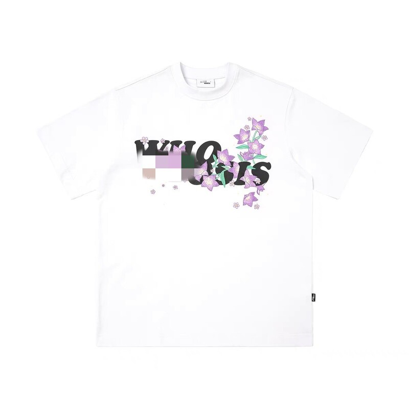 2025WHOS（名前不明）8ロゴ花柄半袖Tシャツ夏アメリカンファッションブランドカップル夏男女|undefined