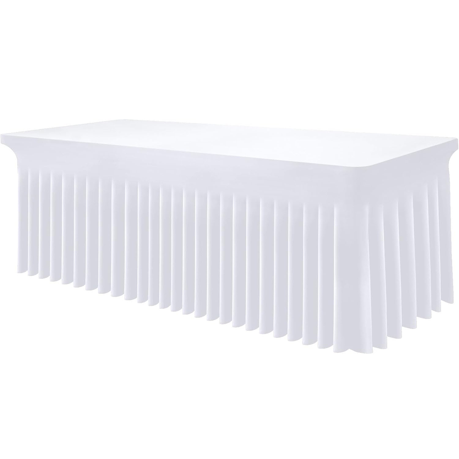 Mantel de spandex de seda de leche mantel elástico ajustado elástico de 1,8 m mantel lavable rectangular falda de mesa de banquete al aire libre