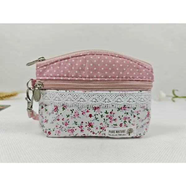 Fresh and Sweet Floral Cotton Women's Wallet, Ultra-Light and Can Be Used to Store Daily Essentials, Card Holder, Clutch Bag