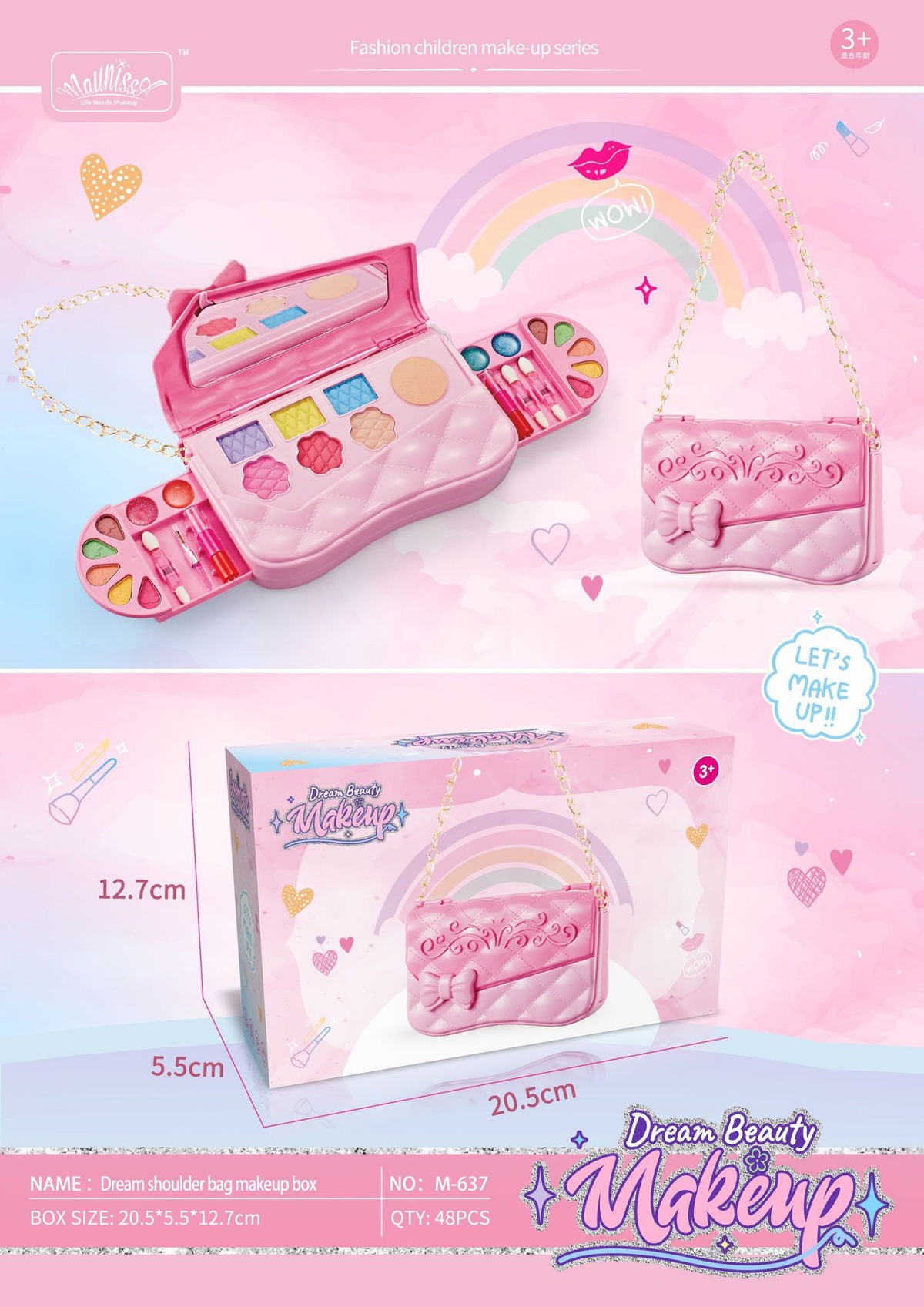 Niños y niñas transfronterizos maquillaje caja de maquillaje juegos de joyería lavable esmalte de uñas lápiz labial sombra de ojos mesa de maquillaje