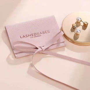 New real ultra-fiber jewelry packaging bag necklace bracelet ring earrings hairpin storage bag can be fixed logo