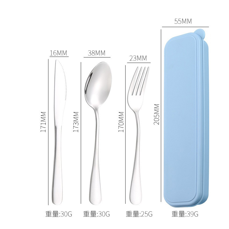 Cuchillo y tenedor de cubierta de acero inoxidable transfronterizo cuchillo y tenedor de tres piezas hotel cuchillo y tenedor de filete de comida occidental conjunto portátil regalos