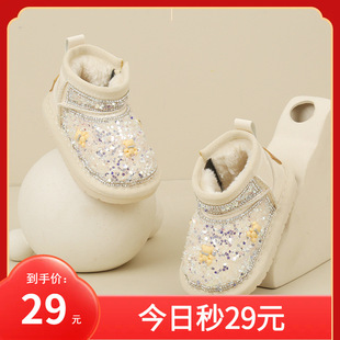 Ů�����W��Ь���ﶬСͯ�ӽqѩ��ѥ��Ƭ��Ůͯ�����L�냺ͯЬ��ѥ