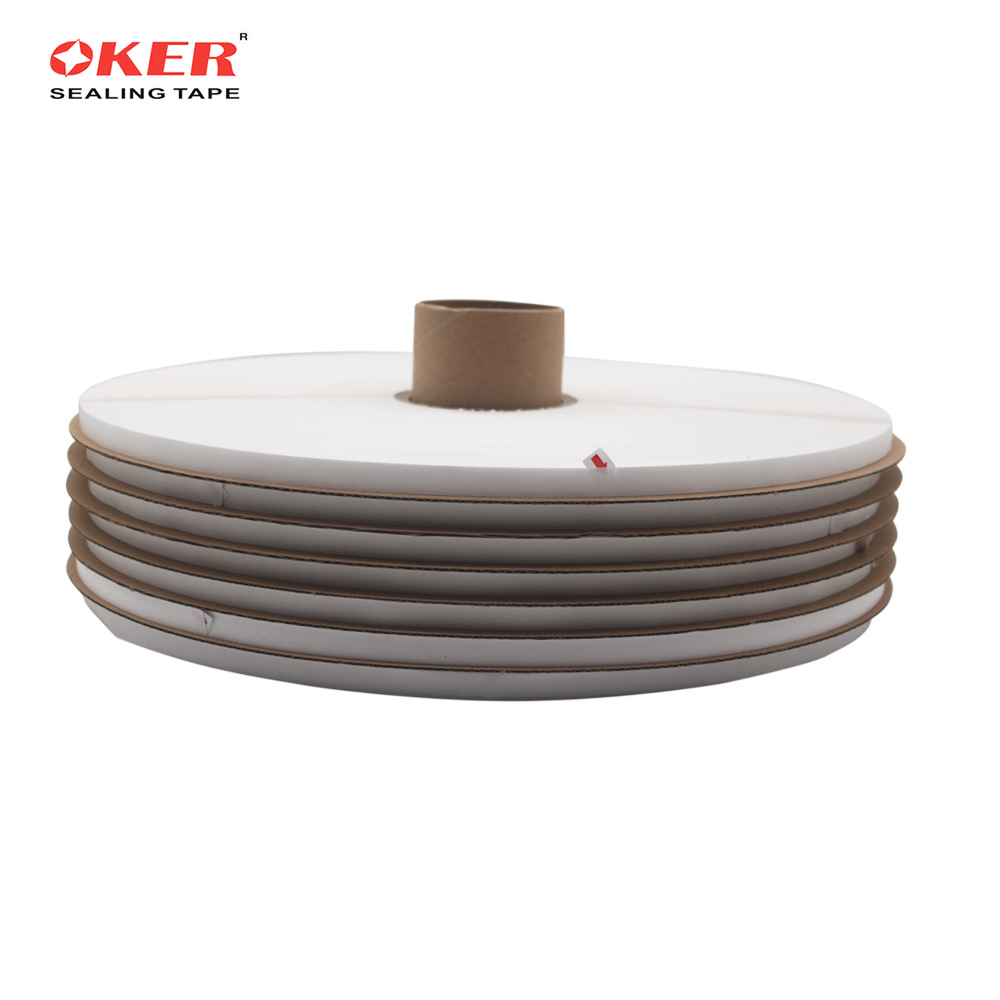 oker12mm白色快递袋 澳佳强力封口双面强粘破坏性胶带 封缄胶带