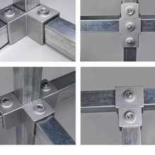 30*30铝合金方管固定卡扣钢材链接十字紧固连接件免焊接镀锌方管