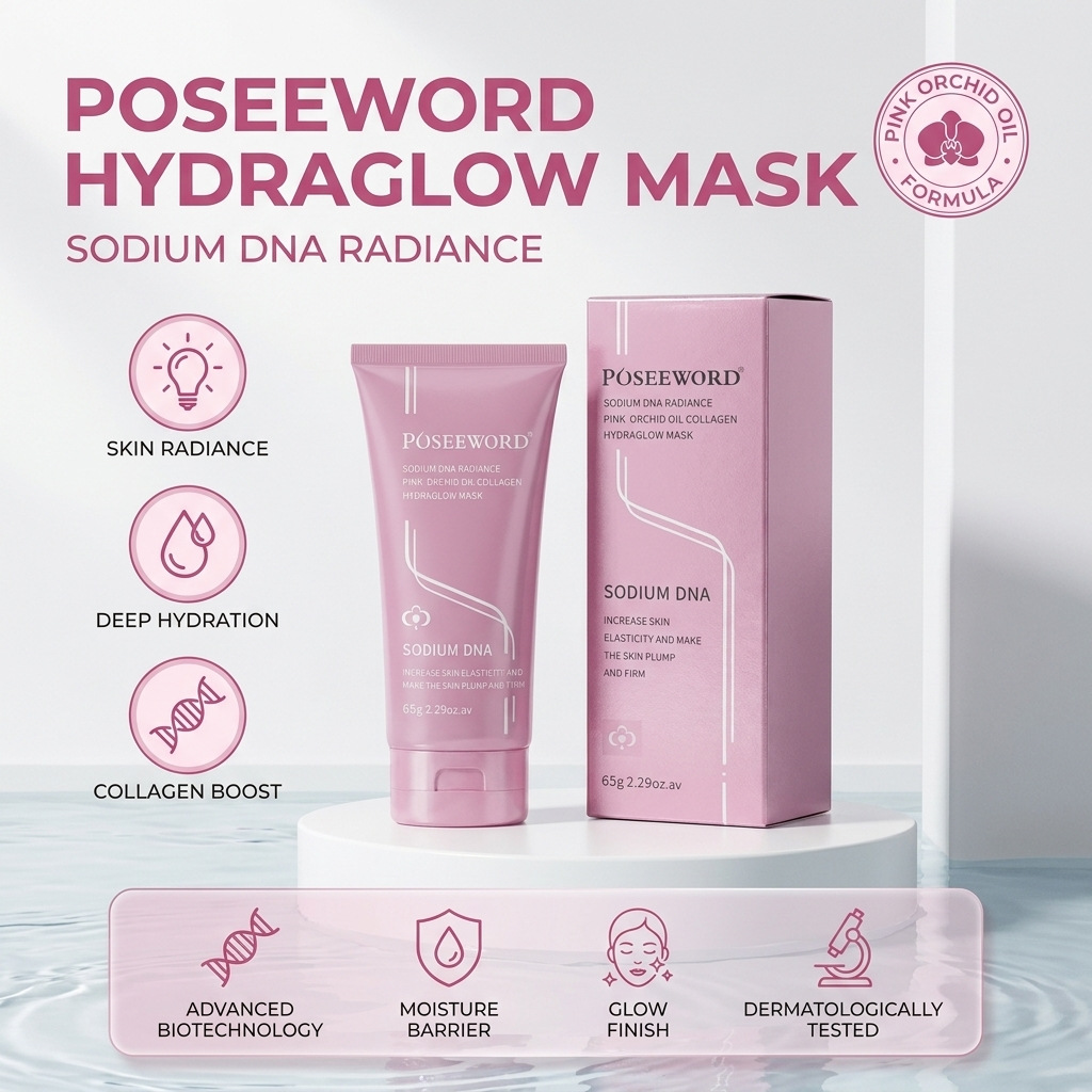 Cross-Border Hot-Selling Product: Flower Oil Collagen Water-Glow Moisturizing and Hydrating Refreshing Matte Cosmetics, Water-Glow Moisturizing Mask