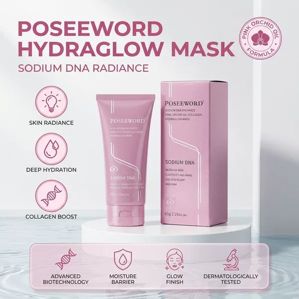 Cross-Border Hot-Selling Product: Flower Oil Collagen Water-Glow Moisturizing and Hydrating Refreshing Matte Cosmetics, Water-Glow Moisturizing Mask