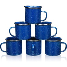 X 61092 Enamel Camp Cup with Blue Dots �����´ɱ� �羳����
