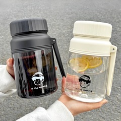 新しい夏の大容量ティーカップ、ポータブルロープ、シンプルなプラスチックカップ、スポーツ高温耐性ウォーターカップ