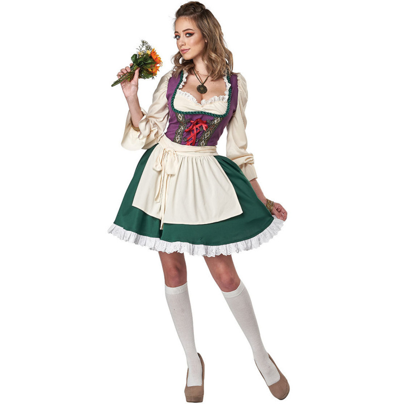 New German Oktoberfest Clothing Long-Sleeved Beer Dress Stage Wear Festival Party Performance Wear
