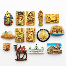 源頭廠家跨境貨源埃及創意文化旅游紀念裝飾樹脂工藝品磁性冰箱貼