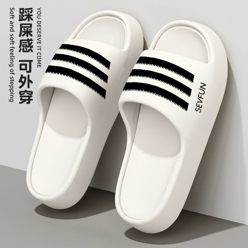 Новые летние модные уличные сандалии для пар с тремя полосками, домашние нескользящие студенческие повседневные сандалии на мягкой подошве, устойчивые к запаху