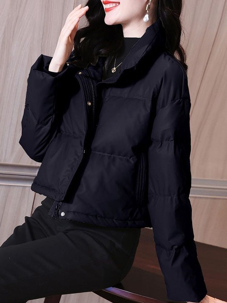 冬季新款2026女装时尚潮流百搭小个子高腰短款白鸭绒羽绒服外套潮
