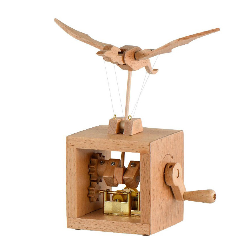 手振り動物木製オルゴールオルゴールクリエイティブ工芸品家具置物祝日誕生日プレゼント遊び