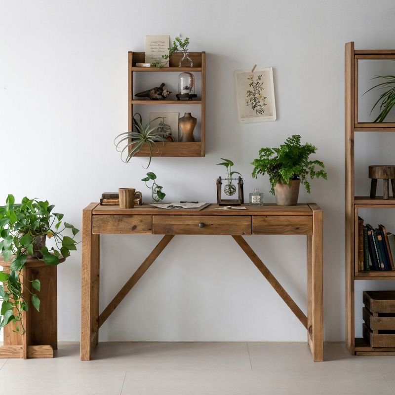 Runjia Home Chinese-Style Solid Wood Simple Desk for Home Office Retro Desk Single Studio Operation