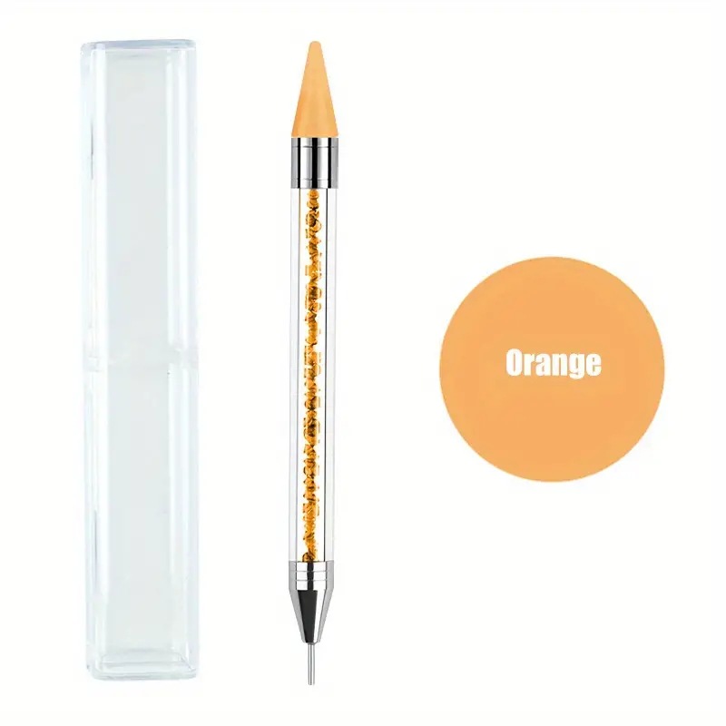 Nail nail drill PEN de doble cabeza de doble propósito pegajoso diamante crayón de uñas diamante joyería punto pluma descarga taladro pluma herramienta de uñas