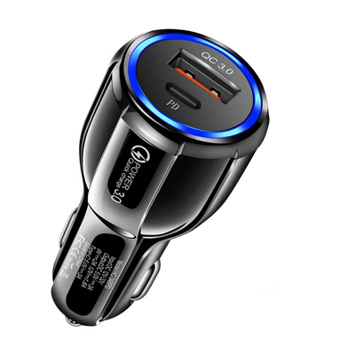 charger 2QC3.0 2PD fast | Mobil şarj cihazları - 348-pd-black-bare-metal