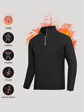 H 23410 Zipper Long Sleeve Twill Jacquard Polo Shirt б����