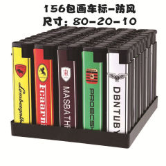 打火机一次性明火防风50只普通塑料打火机批发个性包画超市便利店