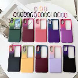 新款渐变肤感适用于OPPOFindN2flip折叠屏镜头框拆换N3flip手机壳