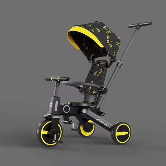 uonibaby children's push tricycle baby stroller baby pedal scooter can ride can be steerable foldable