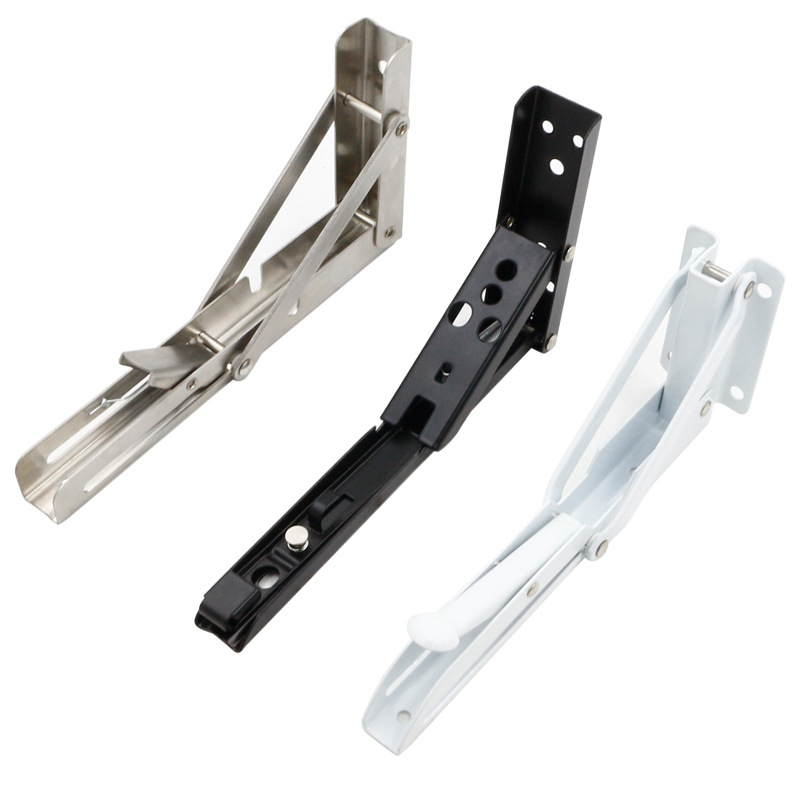 Triángulo de acero inoxidable plegable partición Billy soporte de tres veces soporte de resorte de ángulo recto laminado móvil gabinete de almacenamiento de rack