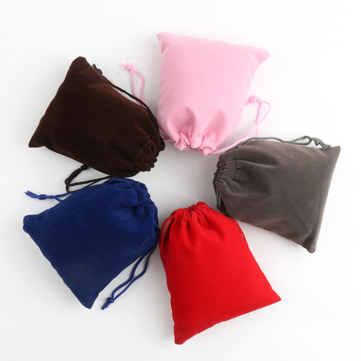 厂家批发10*12cm绒布袋 首饰珠宝收纳袋 植绒布袋 可印LOGO