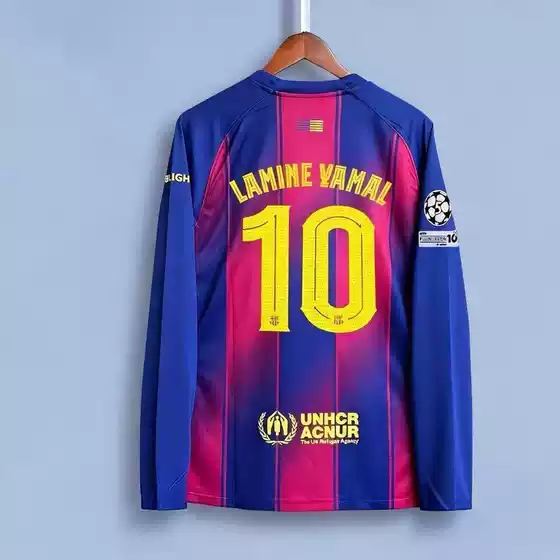 2526 Barcelona Real Madrid Liverpool Long-Sleeved Jersey No. 10 Yamar No. 10 Mbappe Home and Away Football Uniform