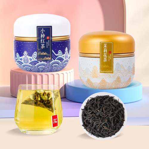 Tieguanyin Tea, Jin Jun Mei, Small-Leaf Black Tea Gift Boxed Handmade Gifts, Oolong Tea in Triangular Tea Bags