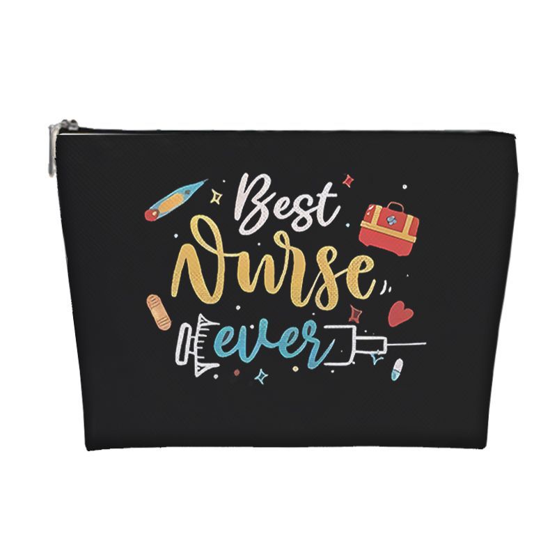 Nueva bolsa de maquillaje pu Amazon venta caliente bolsa de maquillaje de enfermería bolsa de mano bolsa de lavado bolsa de tela pequeña bolsa de almacenamiento