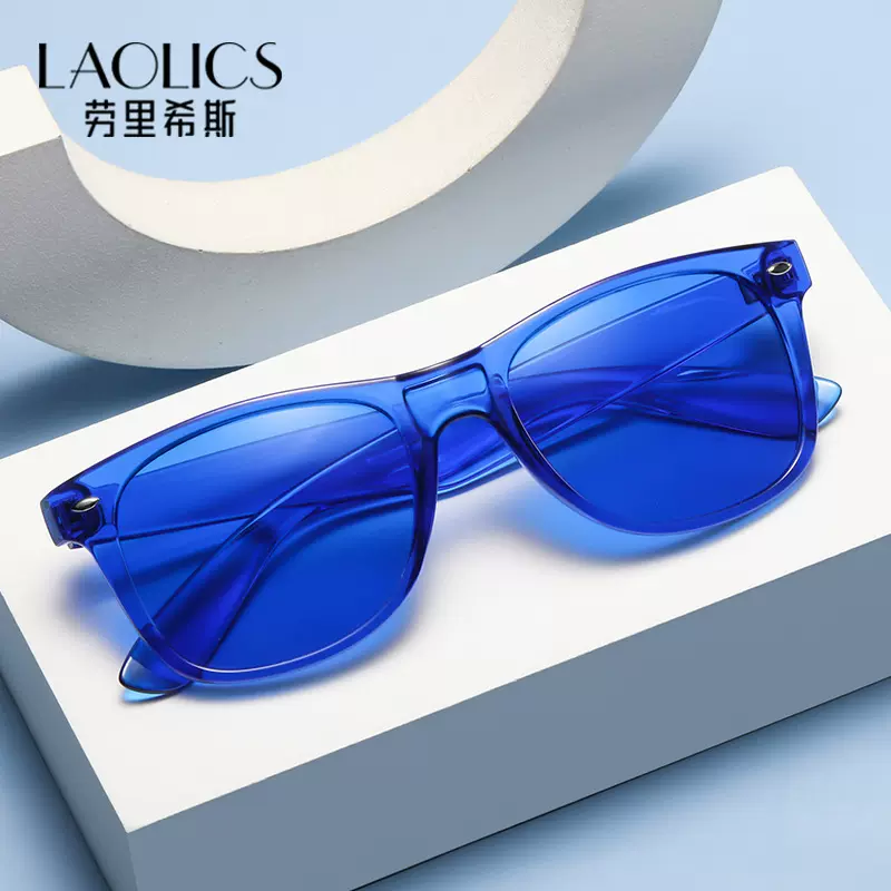 2023新款米丁方框眼镜  个性糖果果色太阳眼镜  外贸礼品炫彩眼镜