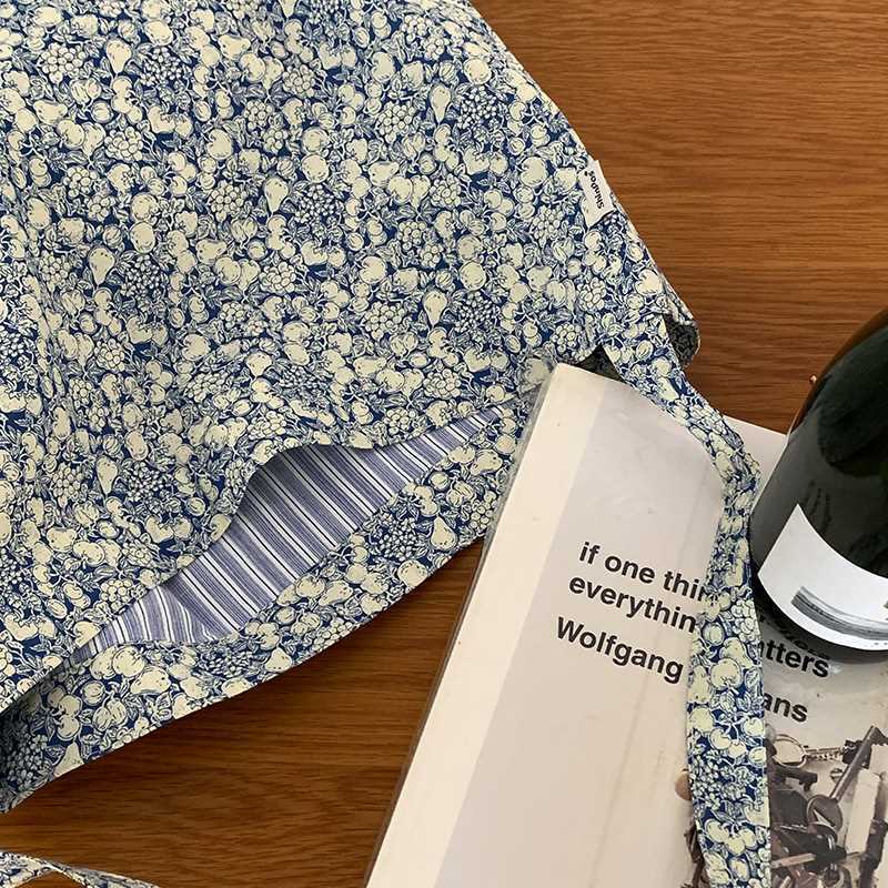 General uninteresting Shinpos Qingshan Blue 2024 New Spring/Summer Versatile Small Fresh Fashion Canvas Bag_voghion.com