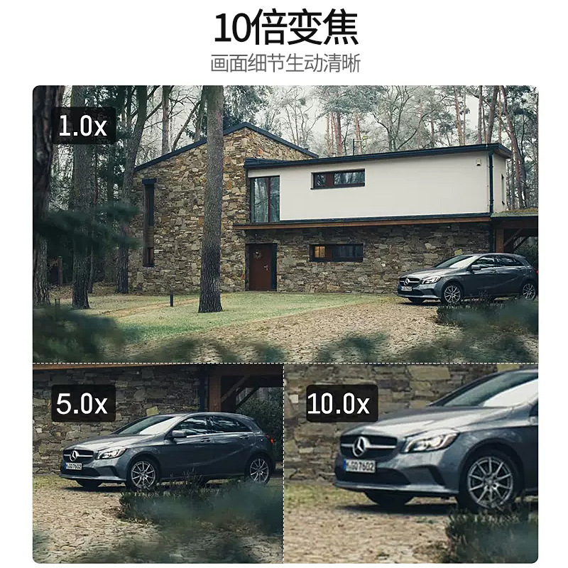 V380 cámara de vigilancia 4G de tres pantallas para uso doméstico al aire libre zoom 10x visión nocturna HD monitor inteligente transfronterizo